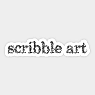 scribble art typography for worker Sticker